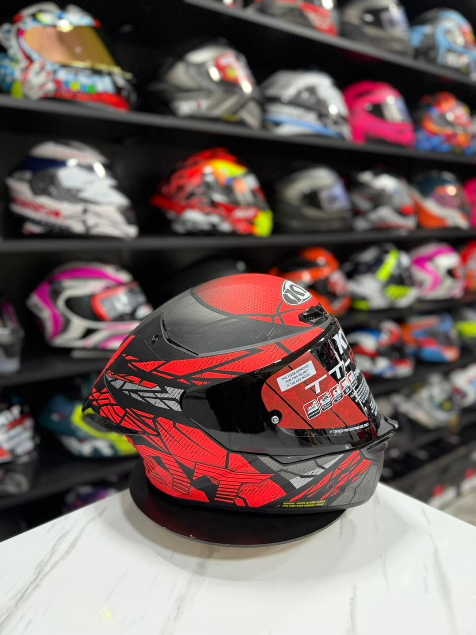 KYT TT REVO COMBUSTION MATT RED - Imagen 3