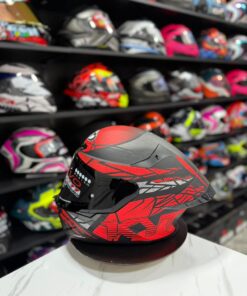 KYT TT REVO COMBUSTION MATT RED