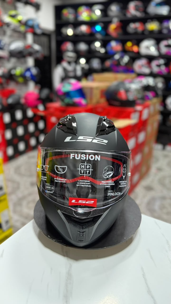 LS2 FUSION SOLID BLACK MATT - Imagen 2