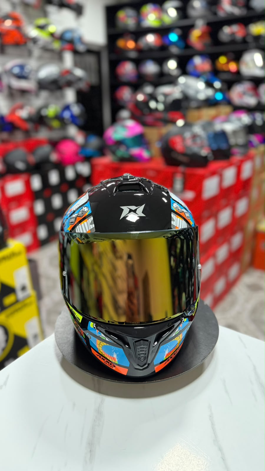 AXXIS DRAKEN S GOOSE GAME A1 NEGRO BRILLO - Imagen 2